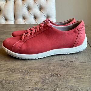 DANSKO Women's Size 7.5-8 EU 38 Chili Red Nubuck Lace Up Sneaker Comfort